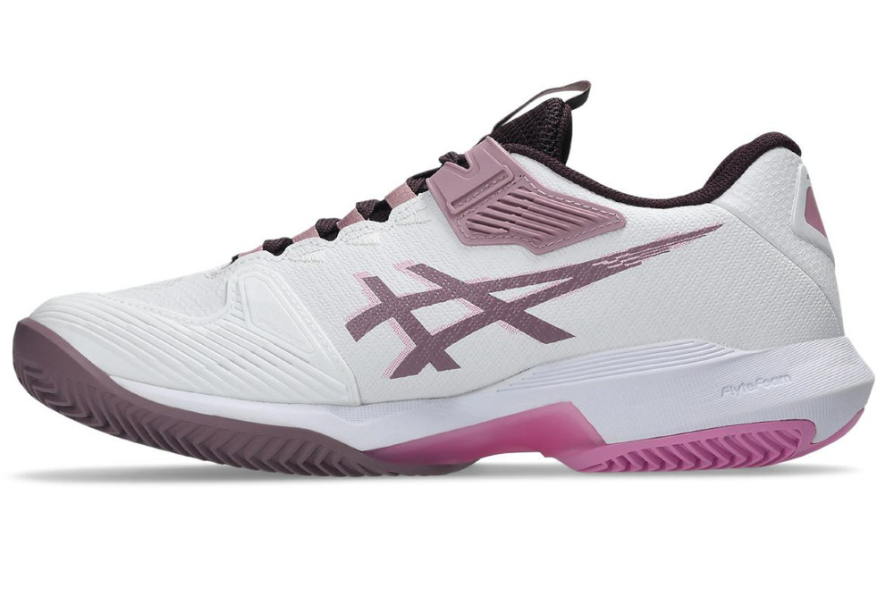 Женские теннисные кроссовки Asics Solution Speed FF 4 Clay - white/dusty mauve