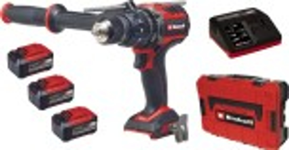 Дрель-шуруповерт аккумуляторная EINHELL TP-CD 18/120 Li-i BL ударная (3 АКБ 5.2 Ач, ЗУ, кейс) 4514310SET3