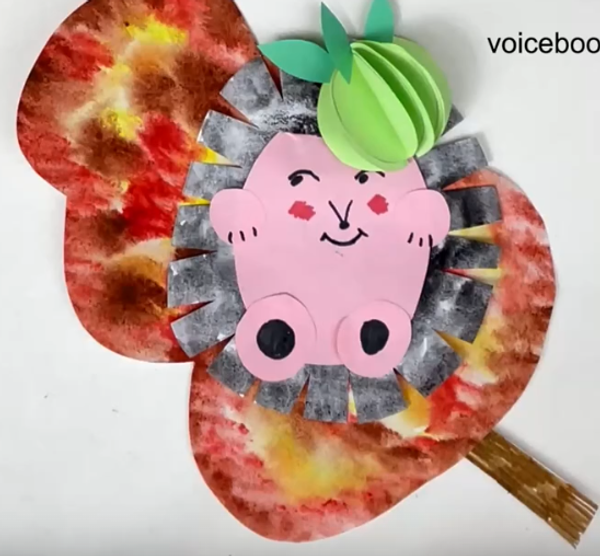 Делаем аппликацию "Ежик"