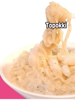 Рапокки Pink Rocket токпокки с лапшой со вкусом Карбонара 155 г