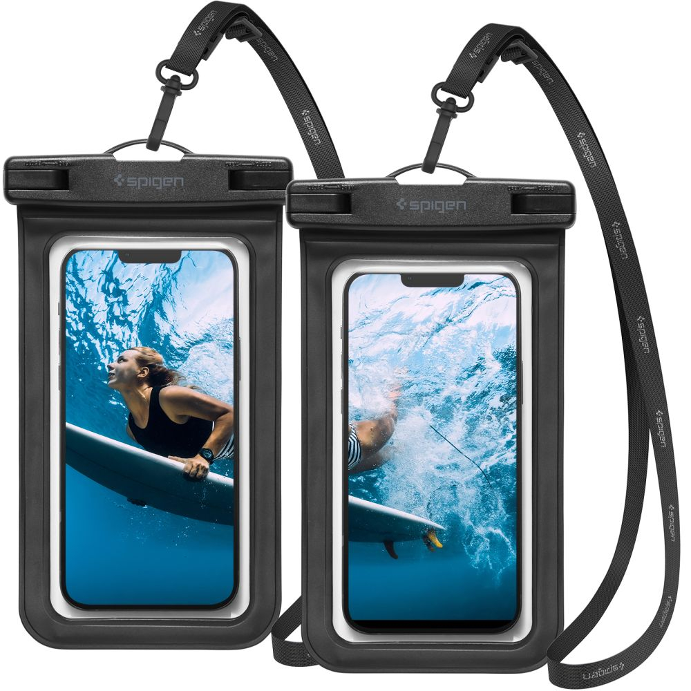 Водонепроницаемый чехол Spigen A601 UNIVERSAL WATERPROOF CASE 2-шт BLACK