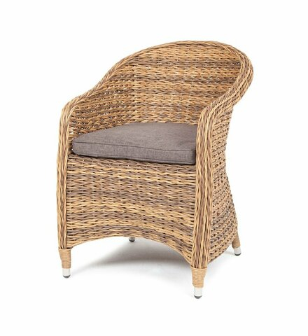 Равенна, плетеное кресло из искусственного ротанга (гиацинт), цвет соломенный