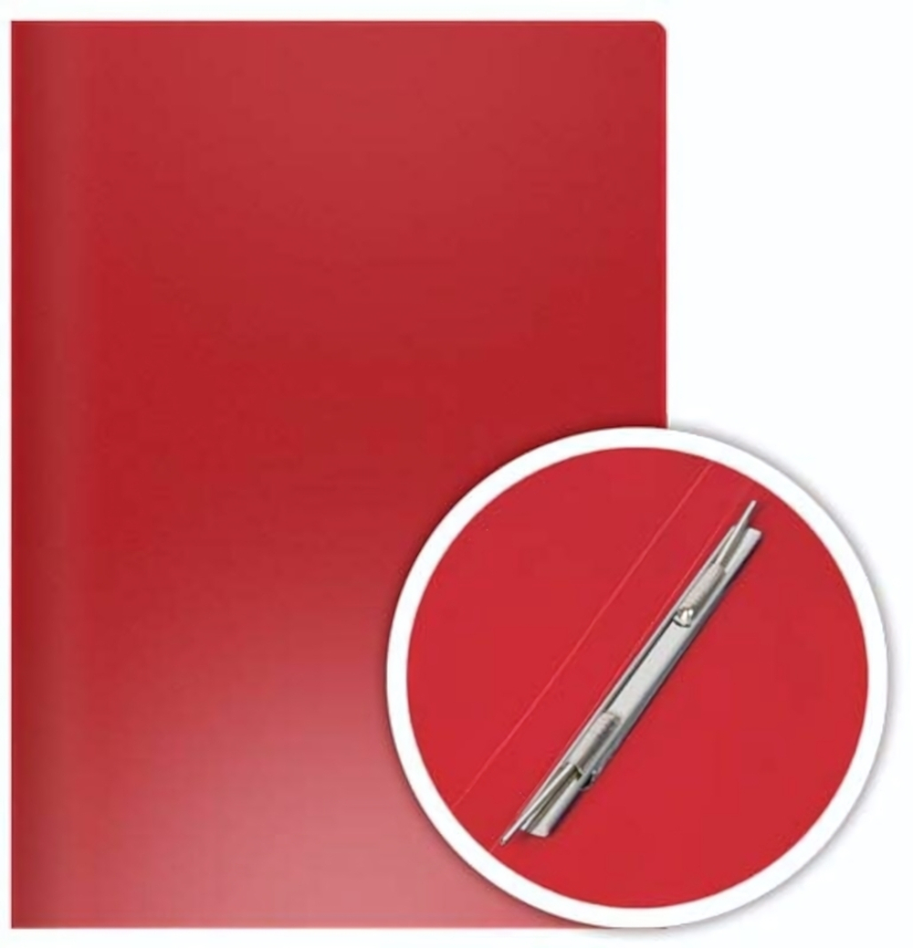 Папка с боковым пруж.скоросшивателем Эконом А4 красная (DOLCE COSTO)