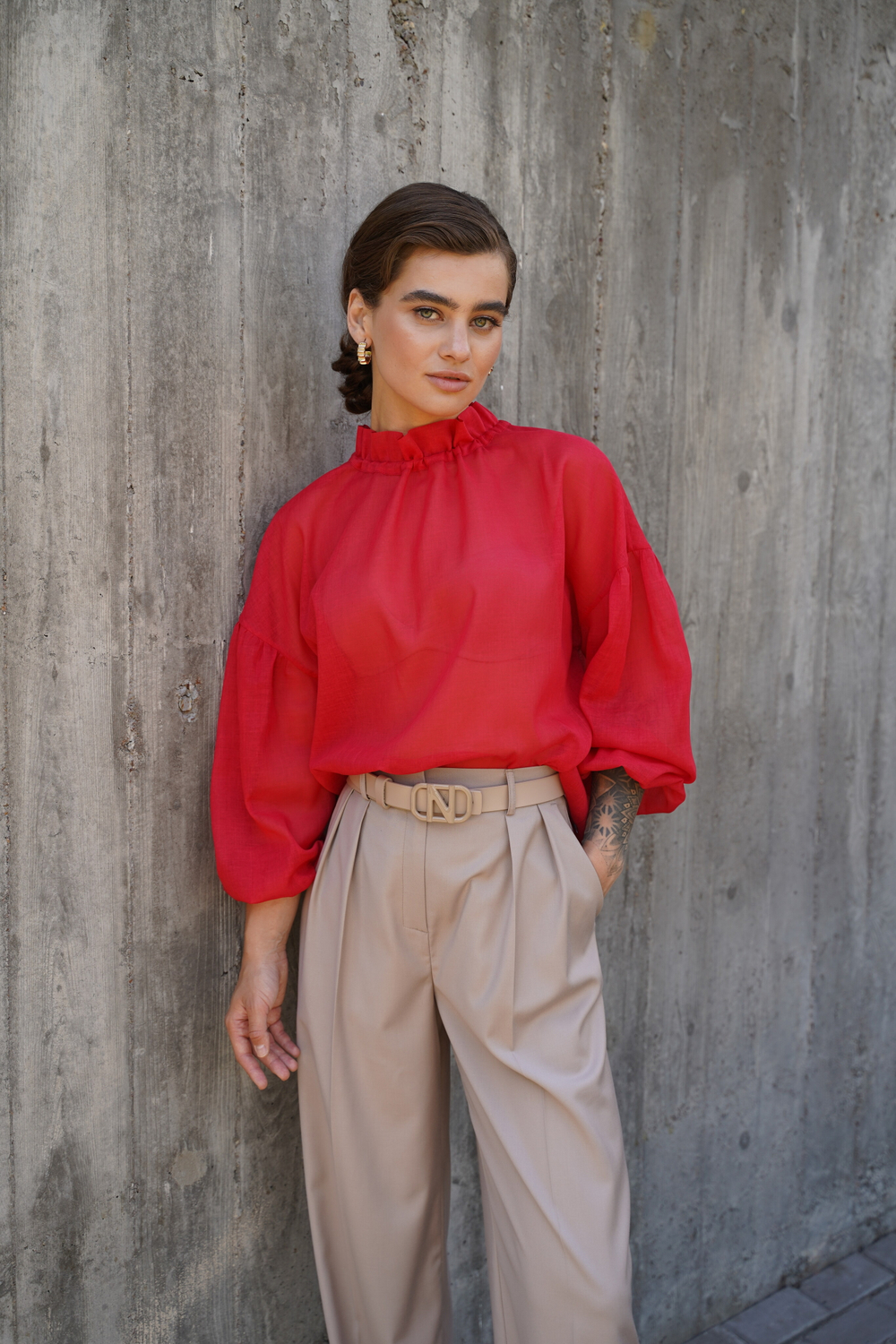 Рубашка женская | Бл-1039/2 б батист