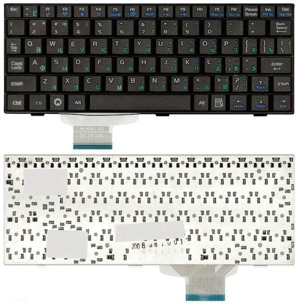 Клавиатура для ноутбука Asus Eee PC 700, 701, 900, 901 Series Black Цвет Черный