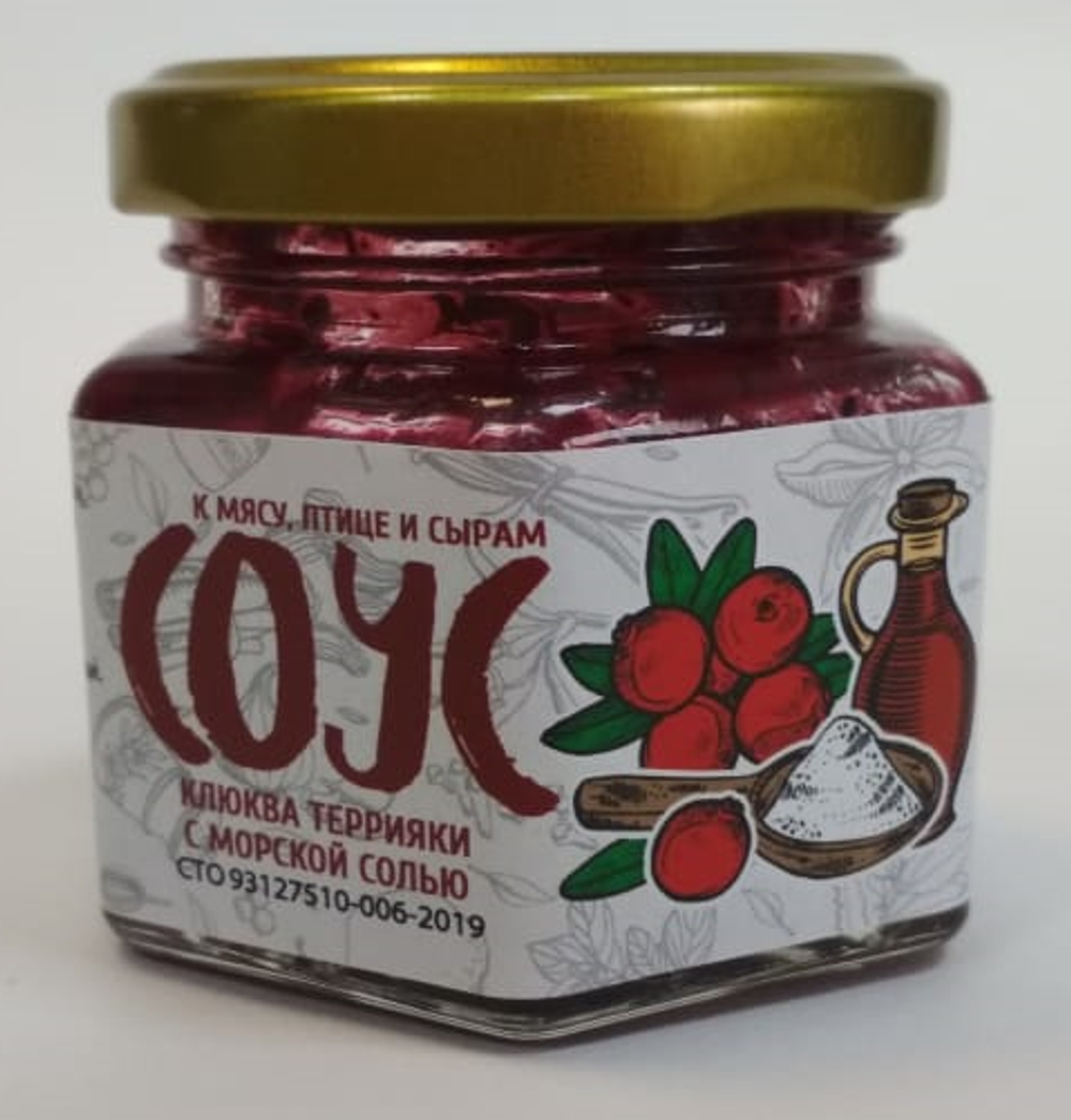 Соус к мясу Клюква террияки с морской соль 100 гр от "НИВА"