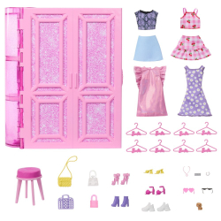 Barbie - Гардероб мечты куклы Барби с одеждой Wardrobe 3.0 + аксессуары HXD59 / артикул   HXD59  / GTIN 194735227402