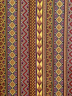 Ткань бязь плательная, рис. " Африканский орнамент", ширина 150 см, арт. 1031