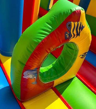 Коммерческий надувной батут «В гостях у дельфинов 2», 10*5*5 м