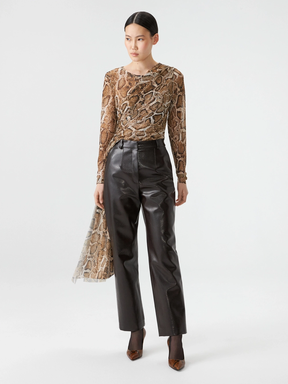 Брюки из экокожи OLA OLA