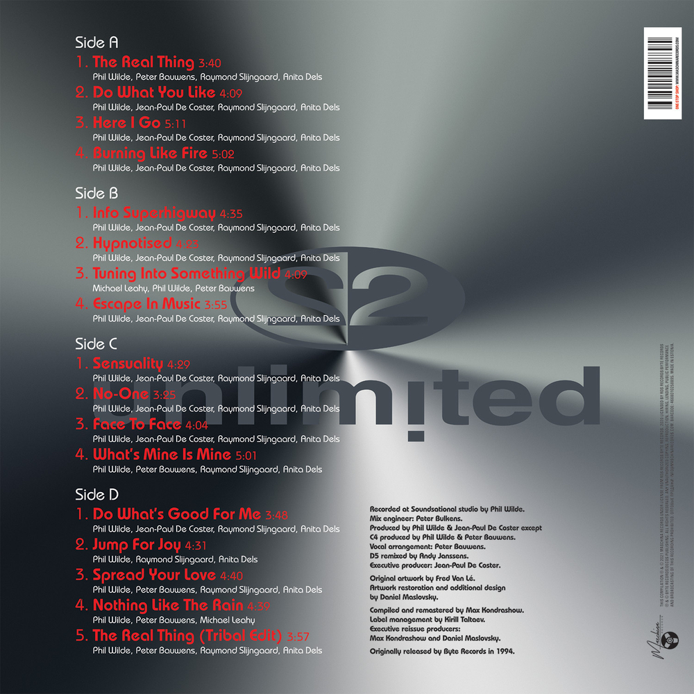 LP: 2UNLIMITED  — «Real Things» (1994/2021) [2LP Black Vinyl]
