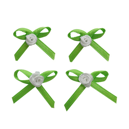 JY100125 Цветы пришивные, 2,0см, цв.белый