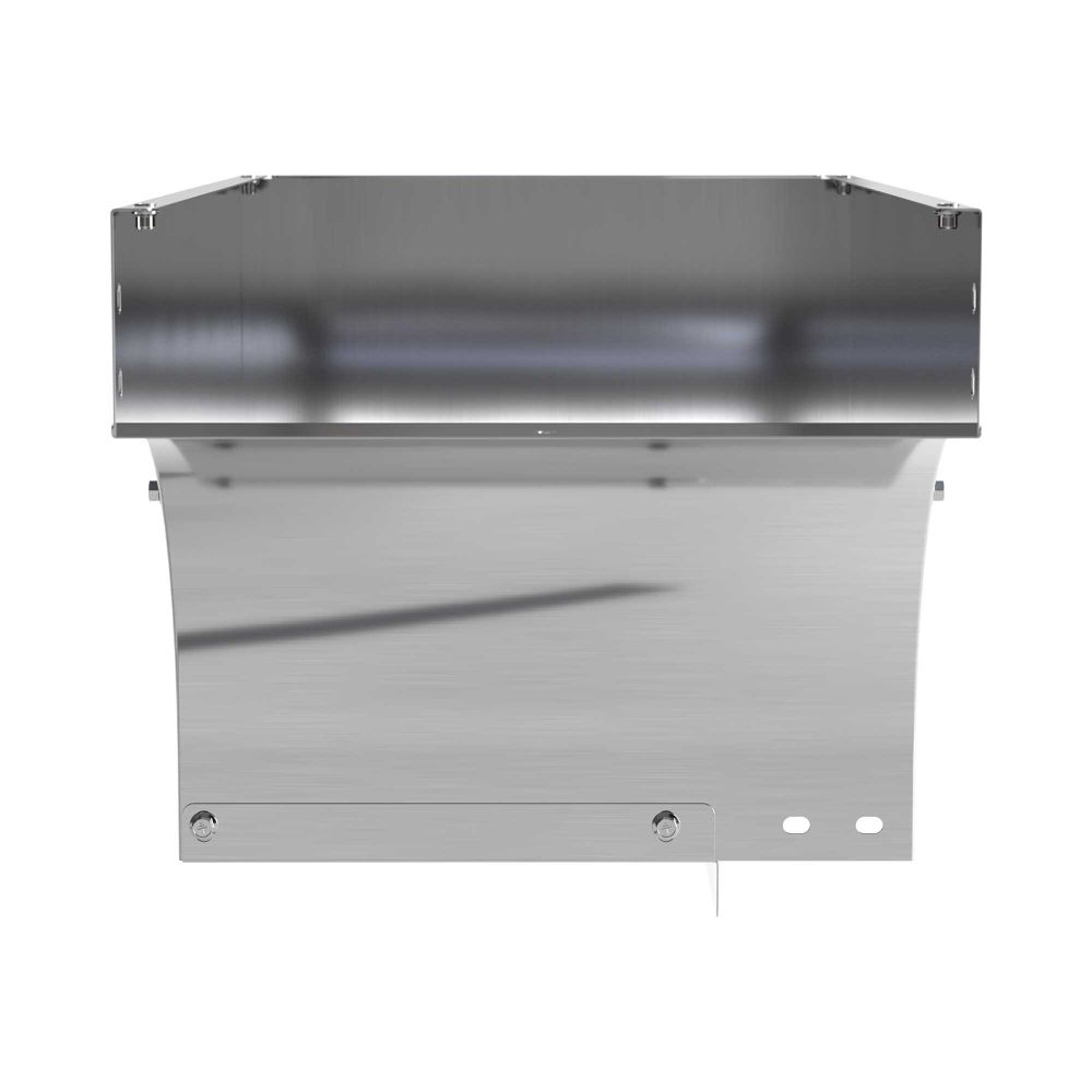 Угол CDSD 90 вертикальный внешний переходник правосторонний осн.450 H50, нержавеющая сталь AISI 304, в комплекте с крепежнымиэлементами и соединительными пластинами, необходимыми для монтажа