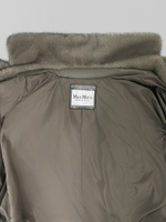 Куртка 2210 комбинированная с двойной молнией и меховым воротником