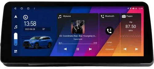 Магнитола для BMW 3-серии (E90) 2005-2012 (штатный экран) - Canbox H-Line 0112 монитор 12.3" QLED в стиле BMW на Android 10, Быстрая, ТОП-процессор, CarPlay, 4G SIM-слот