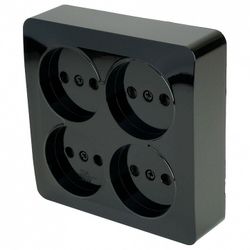 Розетка четверная без заземления Stekker София 49321