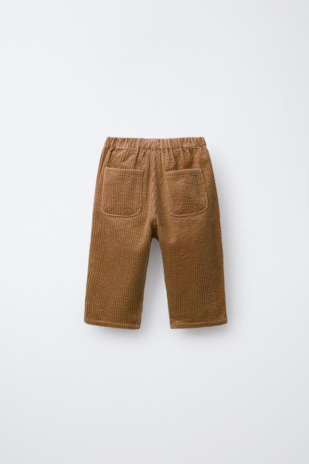 ZARA БРЮКИ ИЗ ПЛОТНОГО ВЕЛЬВЕТА, ОХРА