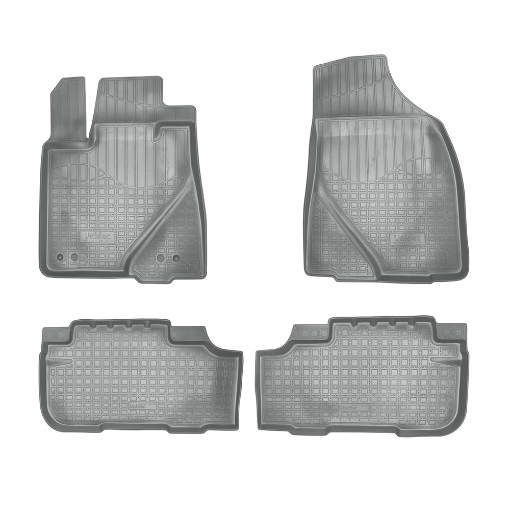 Ковры в салон Norplast/Unidec для Toyota Highlander (2014-), Серый, 5 мест, арт.NPA10-C88-305-G