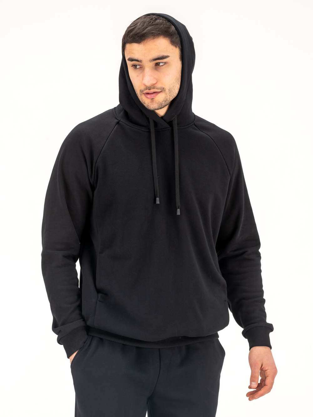 Костюм мужской спортивный(без начеса) черный