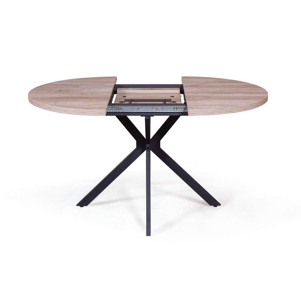 Стол круглый Vegas раздвижной (100+40) дуб эндгрейн