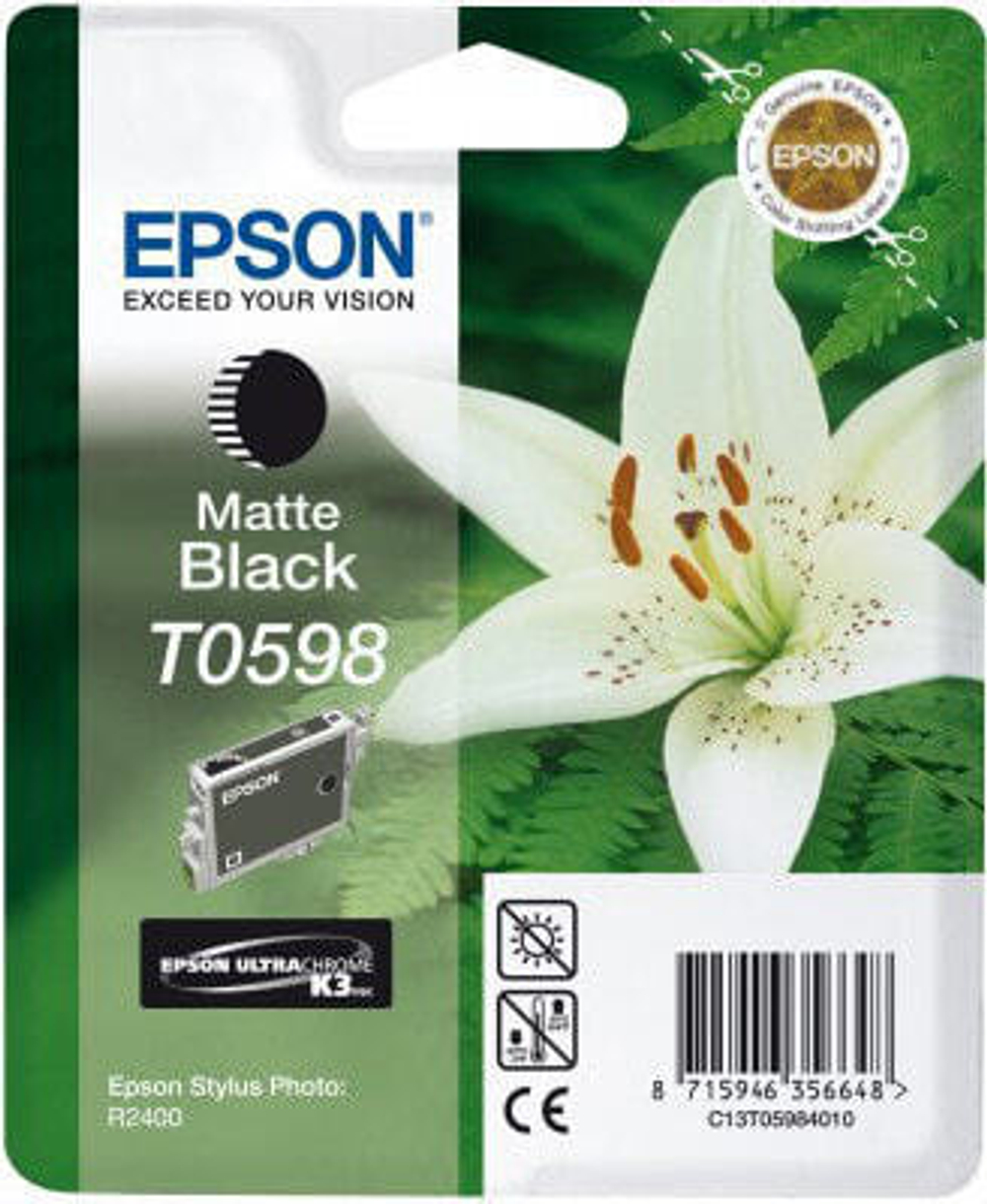 Epson Lily Singlepack Matte Black T0598 струйный картридж 1 шт Подлинный Матовый черный C13T05984030