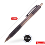 Ручка шариковая автоматическая Luxor "Micra" черная, 0,7мм, грип