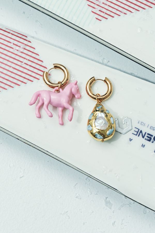 Подвеска Golden Drop Larimar