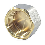 Заглушка латунь никель Ду 40 (1 1/2") ВР 9016 ГОСТ 32585-2013 Aquasfera 9016-05