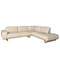 Угловой диван с правым шезлонгом 6203/5603-R-T541011 из песочной кожи