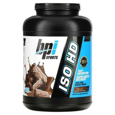Сывороточный протеин BPI Sports, ISO HD, 100% чистый изолят протеина, со вкусом шоколадного брауни, 2208 г (4,9 фунта)
