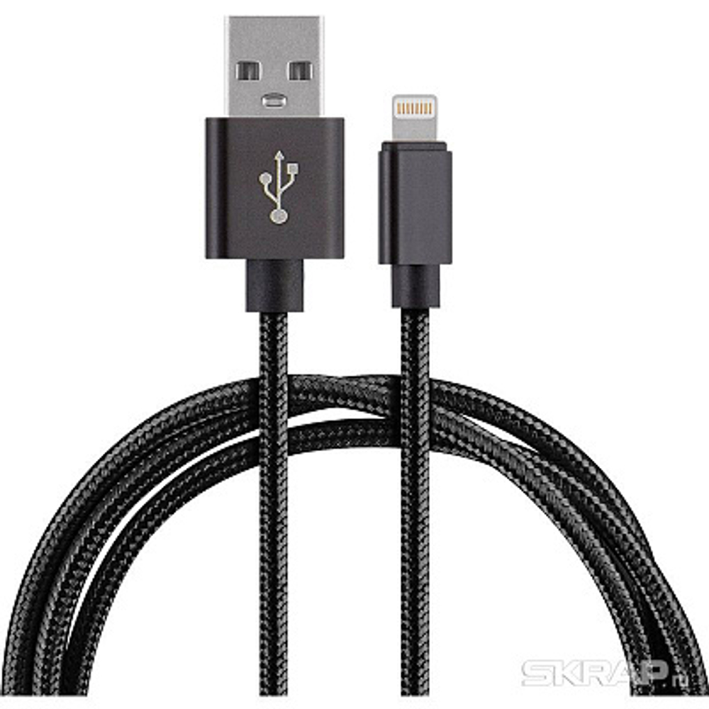 Кабель Energy ET-25 USB/Lightning, (для продукции Apple) черный