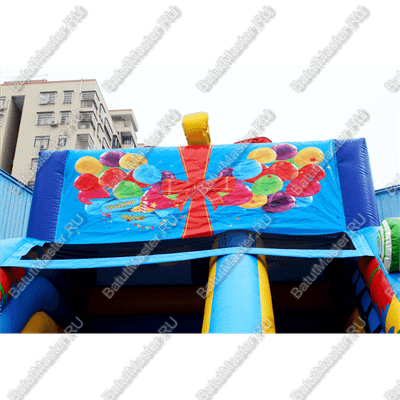 Надувной батут-горка "Подарок" 8*4*6 м