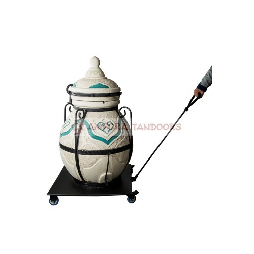 Тележка на колёсах для тандыров стол (70х70)