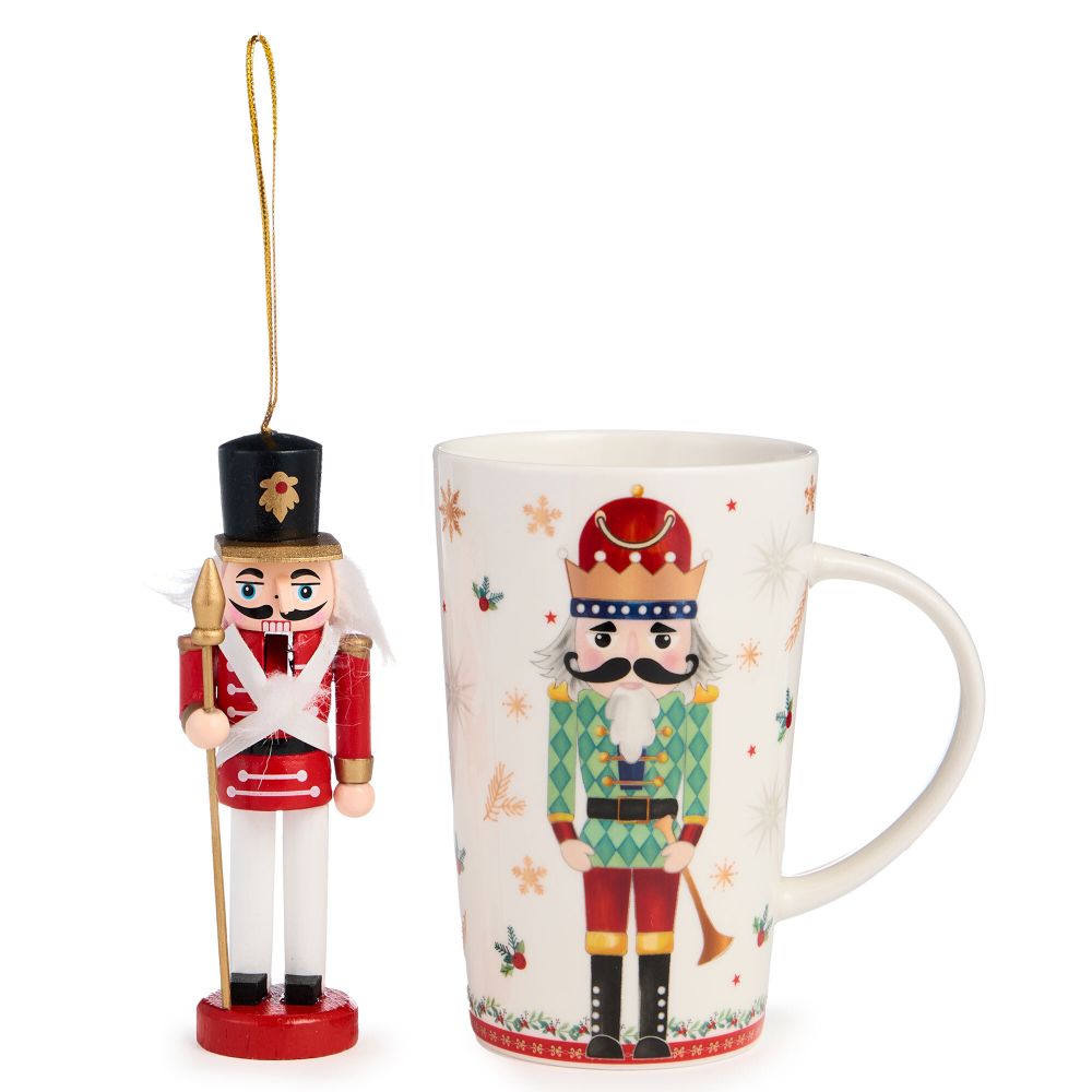 НАБОР ПОДАРОЧНЫЙ LEFARD "ЩЕЛКУНЧИК" (КРУЖКА 385 МЛ В КОМПЛЕКТЕ С ЁЛОЧНОЙ ИГРУШКОЙ)