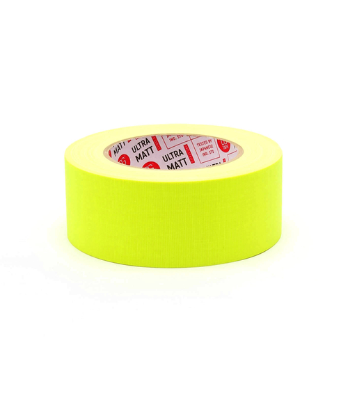 Клейкая лента Gaffer Tape@ultraMATT - Гаффа тейп 50мм/25м - Желтый (Светится в ультрафиолете)