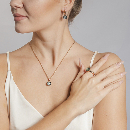 Колье Qudo FIRENZE (G) Smoky Quartz 107001/48-5110