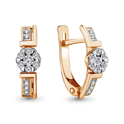 942412Ак Серьги из Золота с бриллиантами