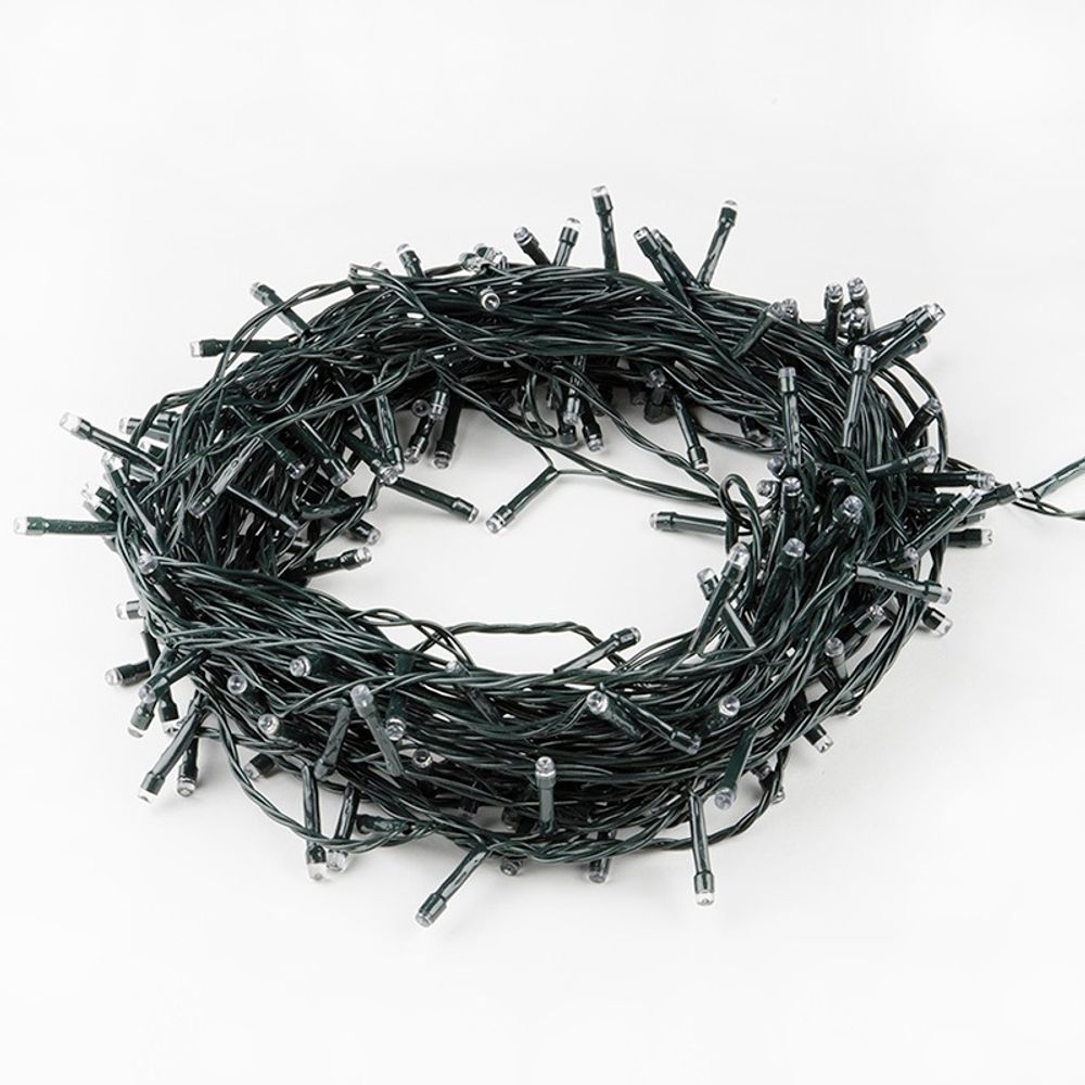 ULD-S1000-100-DGA WHITE IP20 Гирлянда светодиодная. 10м. 100 светодиодов. Белый свет. Провод зеленый. ТМ Uniel