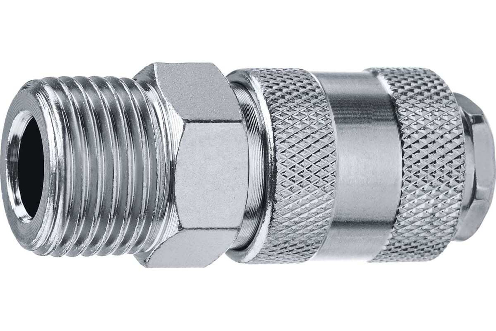 Переходник ЗУБР Профессионал 1/2"M - рапид муфта 64911-1/2