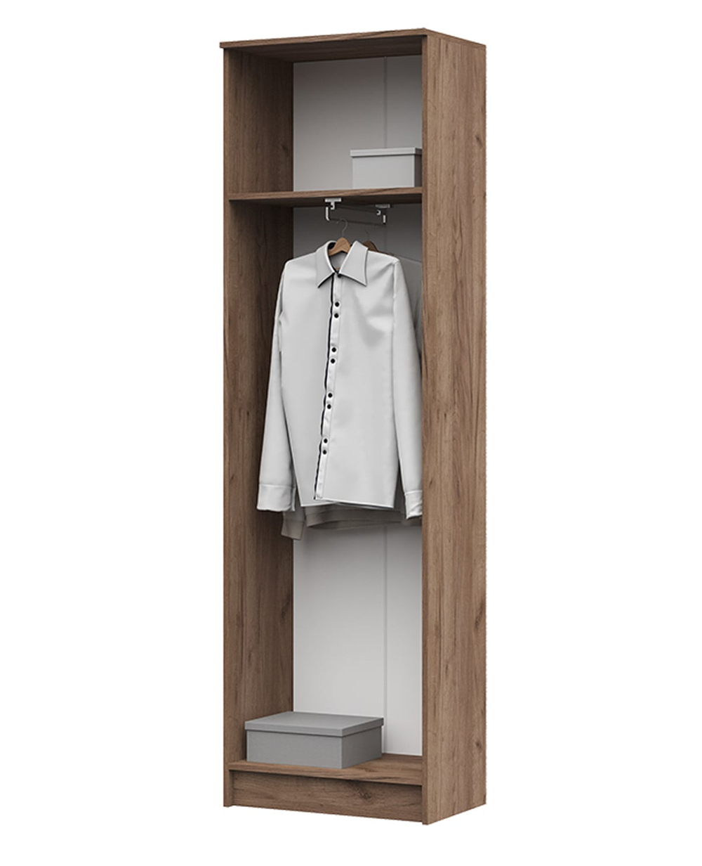 Машенька ШК 203 Шкаф с выдвижной штангой Дуб крафт табачный / Графит серый