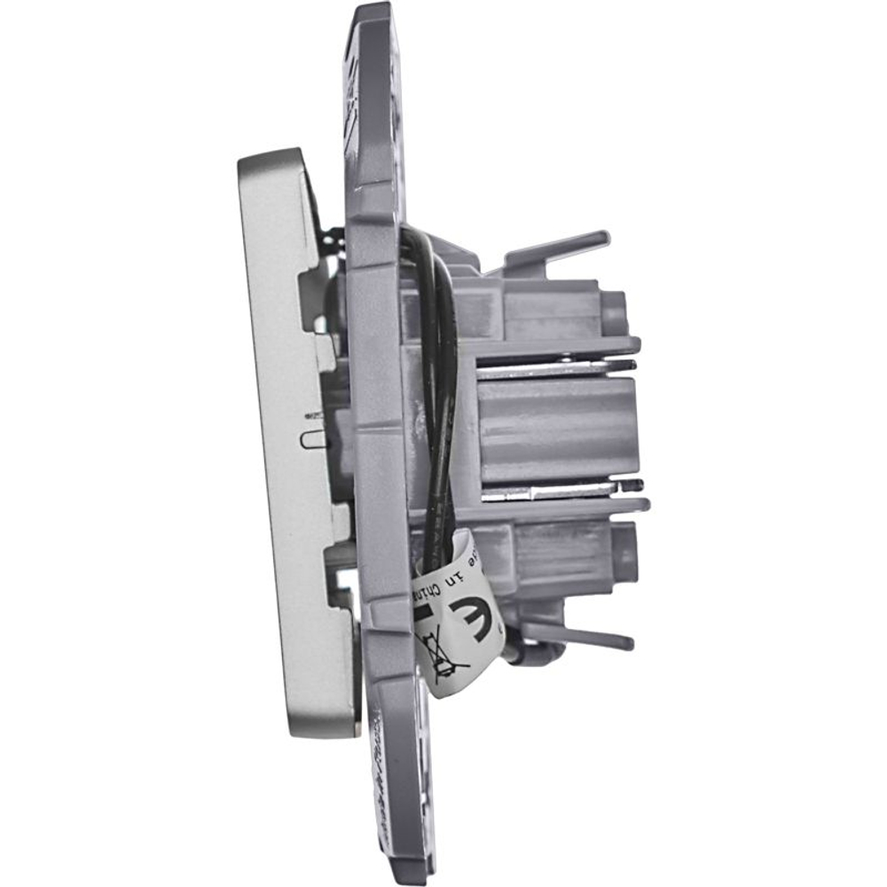 Выключатель 1-кл. Inspiria 10А IP20 250В 10AX с подсветкой/индикацией механизм алюм. IEK 673612