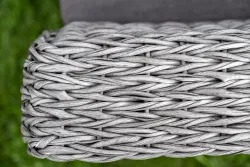 "Капучино" кресло из искусственного ротанга (гиацинт), цвет серый