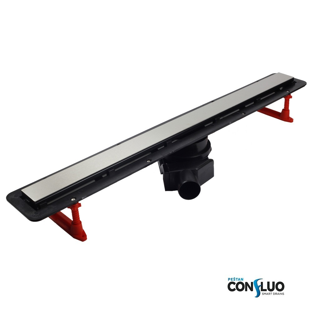 Душевой лоток Pestan Confluo Frameless Line 550 Black Glass