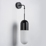 690617 Бра RAMO 1х40W E27 ЧЕРНЫЙ МАТОВЫЙ/БЕЛЫЙ