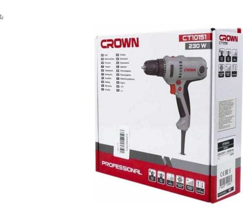 Шуруповерт сетевой CROWN CT10151