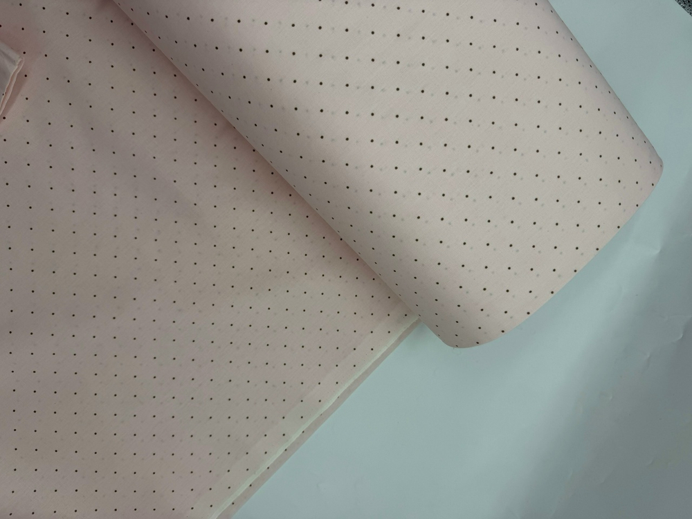 Ранфорс горошки розовый