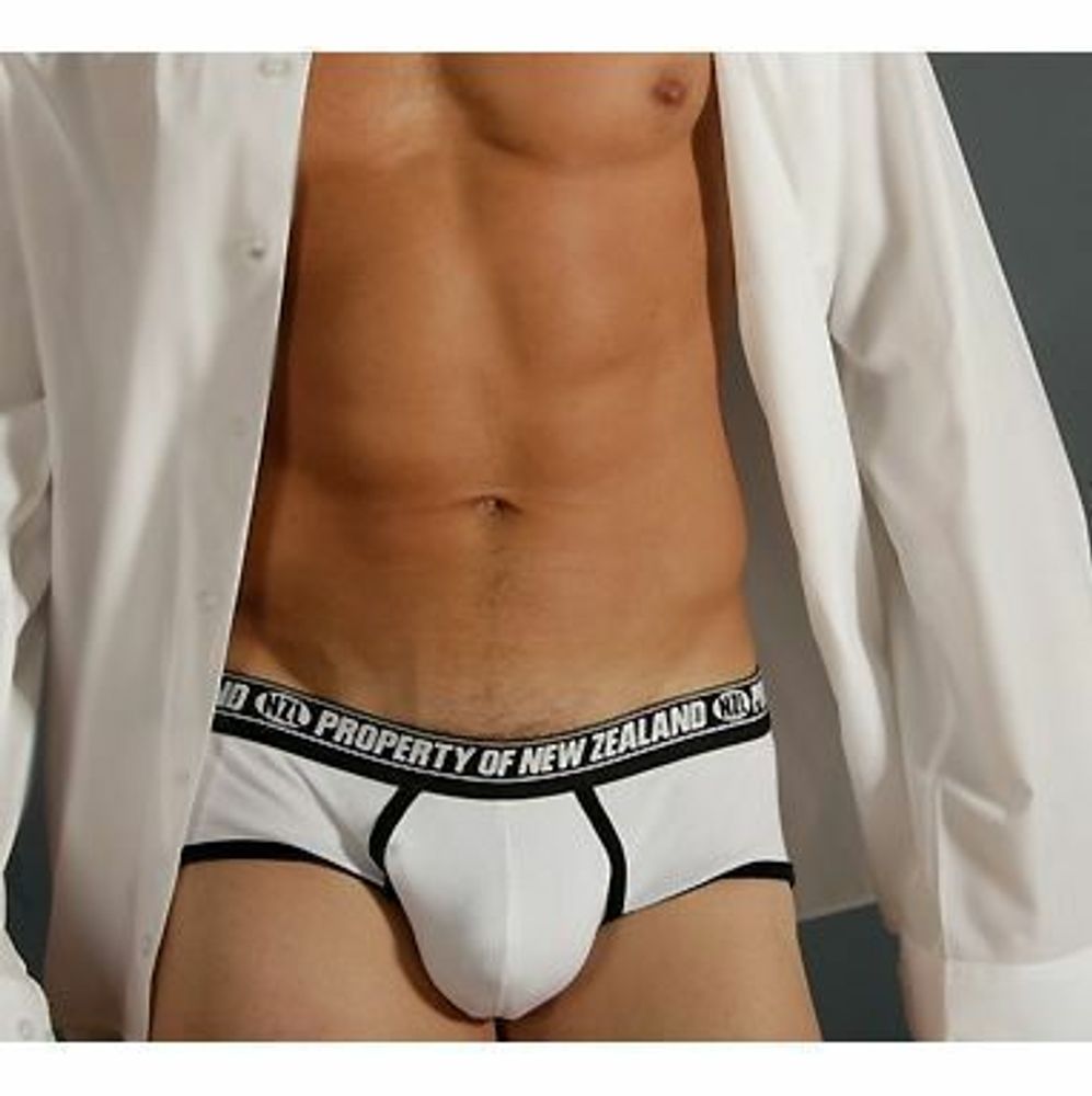 Мужские трусы брифы Aussiebum Patriot Property of New Zealand White AB00118