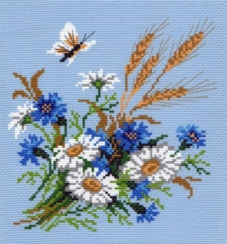 "Полевой букет"-0384/1 канва с рисунком