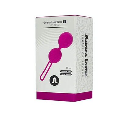 Вагинальные шарики на сцепке Geisha Lastic Ball L (малиновые) (Цвет: малиновый)