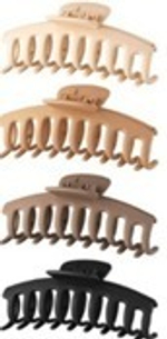 Заколка - краб для волос на блистере «MALIBU», четыре цвета в ассортименте, 10см